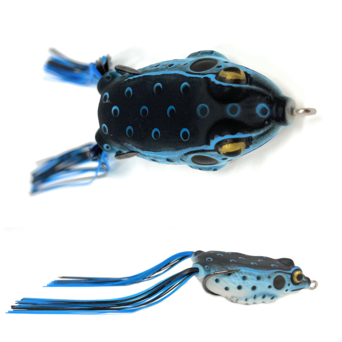 Topwater Bass Fishing Frogs 2.5 Inch 2 Pack - Weedless Hollow Body Lures