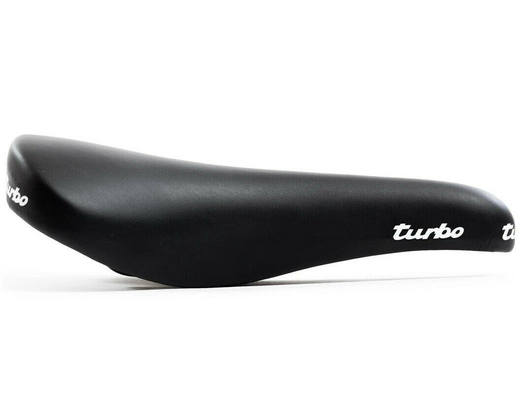 Vintage Bicycle Saddle - Selle Italia Turbo 1980 with Alloy Rails - Black