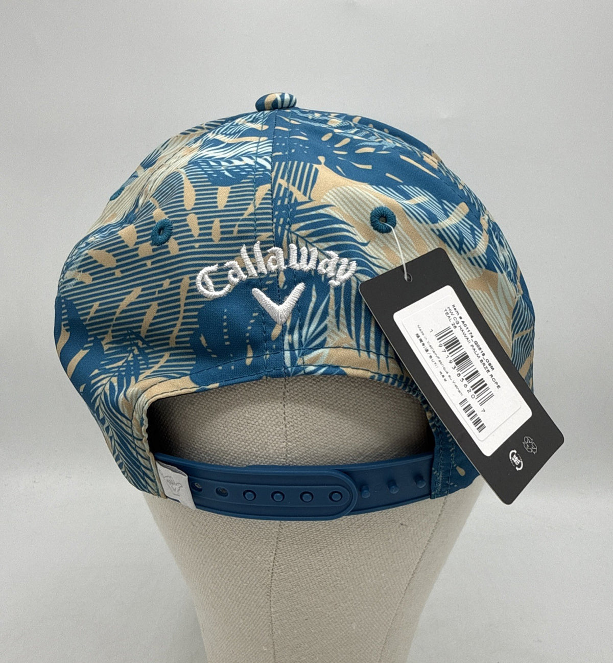 Callaway Teal Rope Detail Baseball Cap - Hawaii Shaka Style, Snap Back