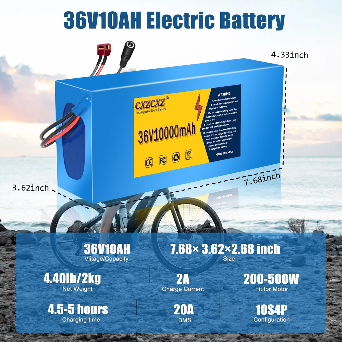 Electric Bicycle Battery 48V 36V 8Ah/10Ah/15Ah/20Ah UL Certified for E-Bikes