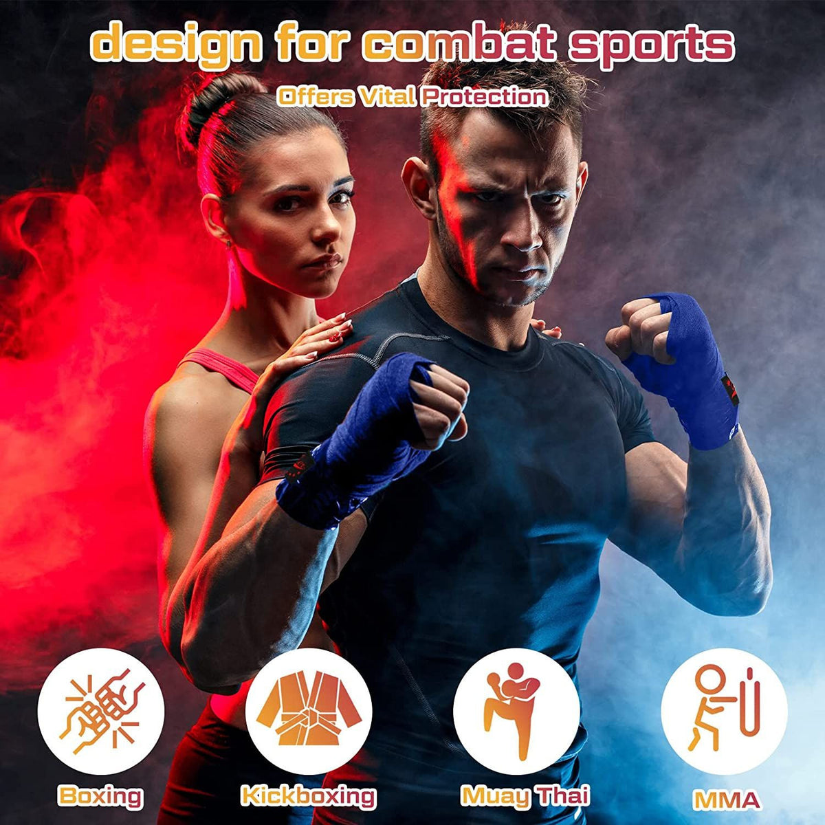 30 Pcs Boxing Hand Wraps 180 Inch Support & Protection - Classic Colors