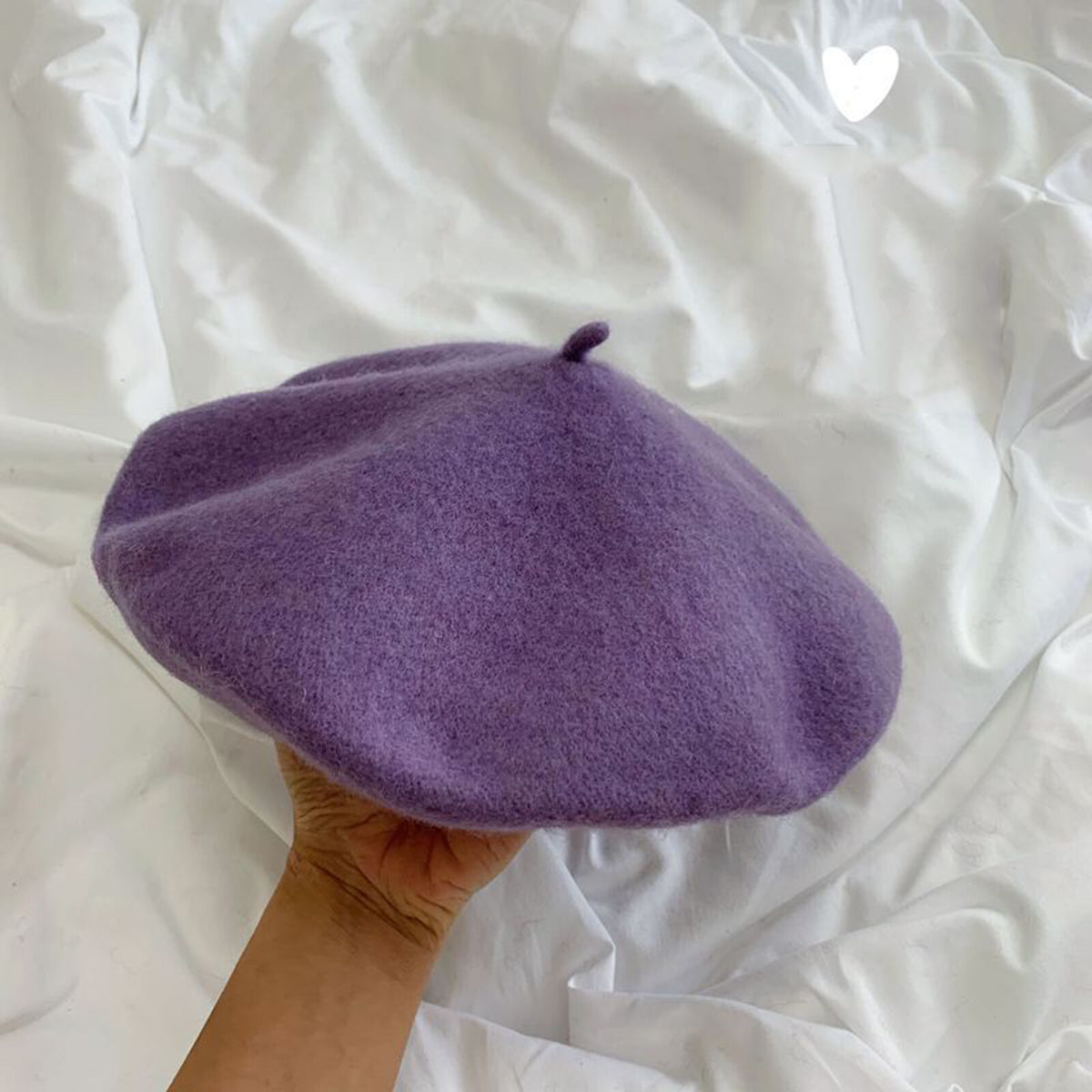 Women Casual Wool Beret Hat - Elegant French Style Solid Color Accessory