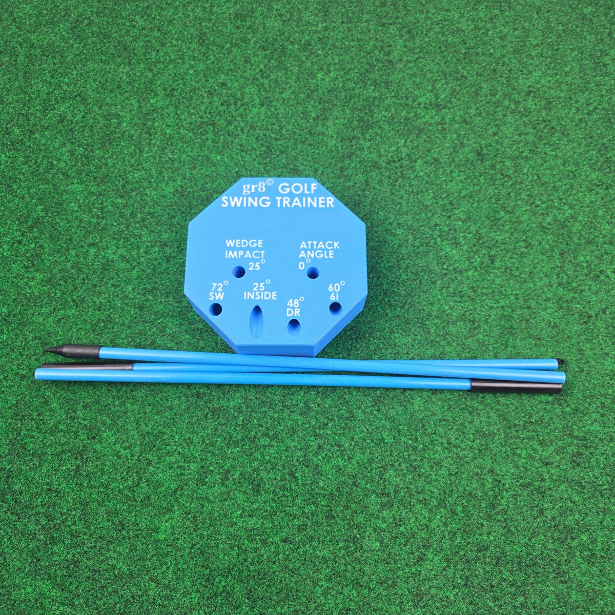 Compact Golf Swing Trainer with Alignment Stick - Weighted & Adjustable for Left/Right Hand