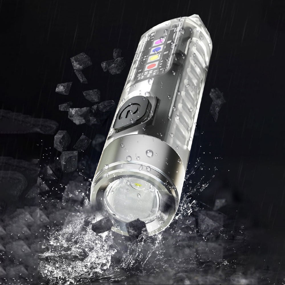 Rechargeable Glow in The Dark Nano Flashlight - Portable Waterproof LED Torch