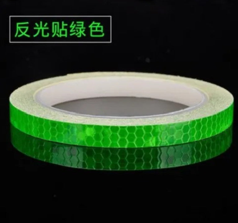 Reflective Bike Tape Fluorescent Safety Sticker Roll 8m for Bicycle & Outdoor Use