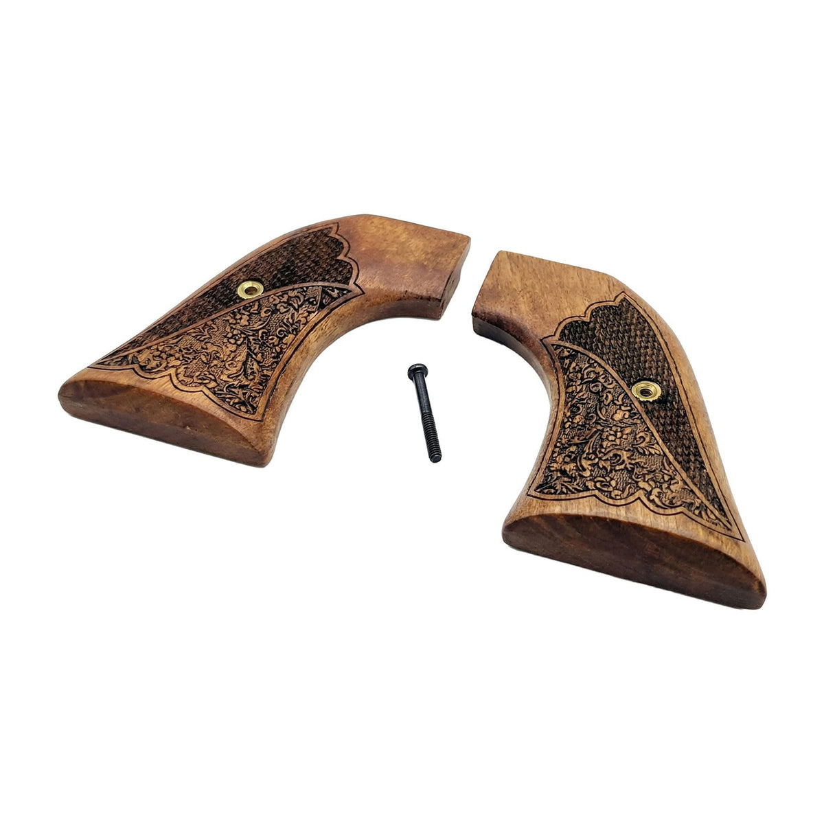 Ruger Wrangler & Diamondback .22 Walnut Oak Leaf Scroll Gun Grips