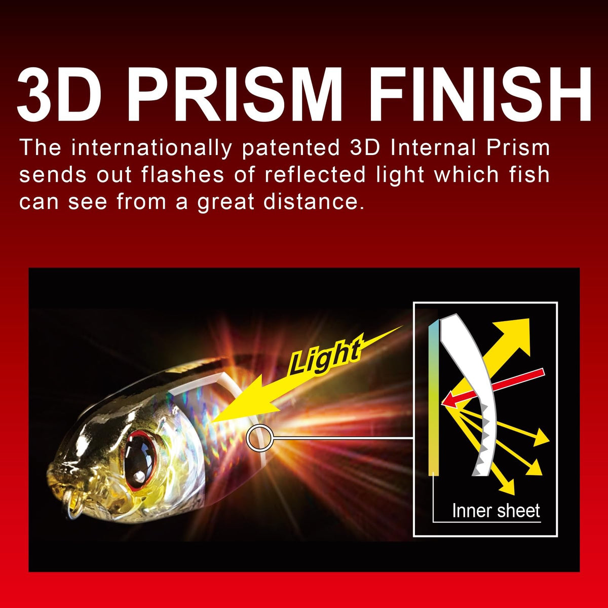 Holographic Gold Black Fishing Lure - 2 3 4 Inch Suspends Minnow Bait