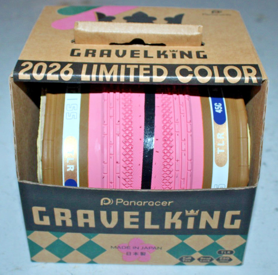 Gravel Bike Tires Set 700x45c Tubeless SemiSlick Pink Brown - Pair