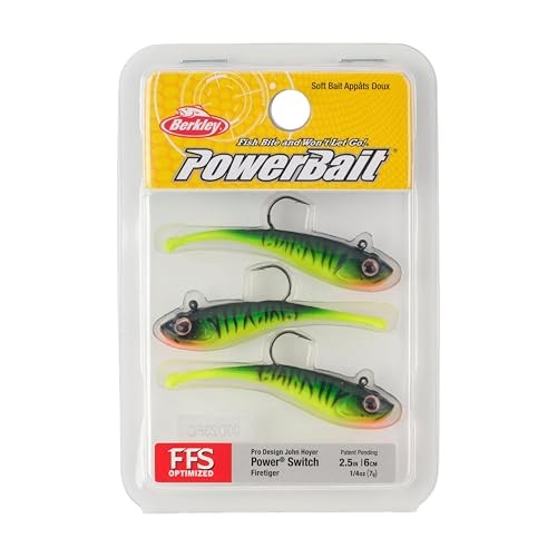 Fishing Soft Plastic Baits - Firetiger Color, 2.5 Inch, 4 Oz