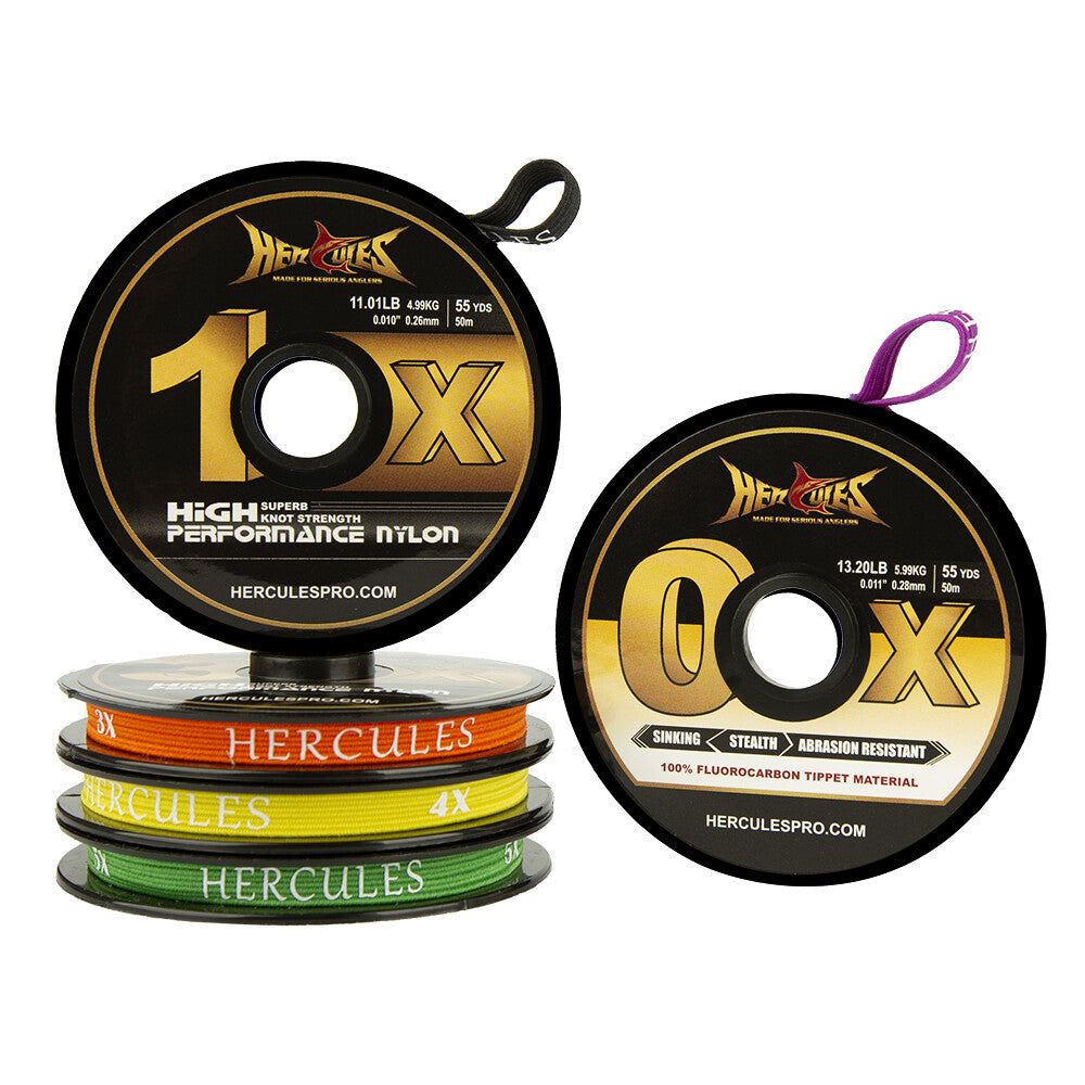 Fly Fishing Tippet Line Fluorocarbon & Nylon Spools - Multiple Sizes