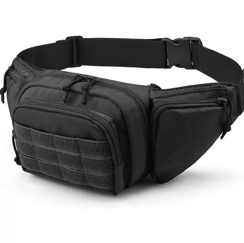 Military Tactical Waist Belt Bag with Concealed Carry Holster and Molle Webbing