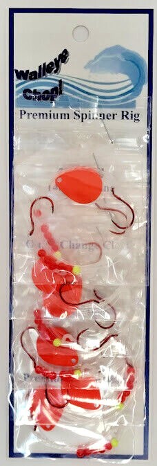 Walleye Spinner Harness Set with Double Hooks and Blades - Multiple Colors