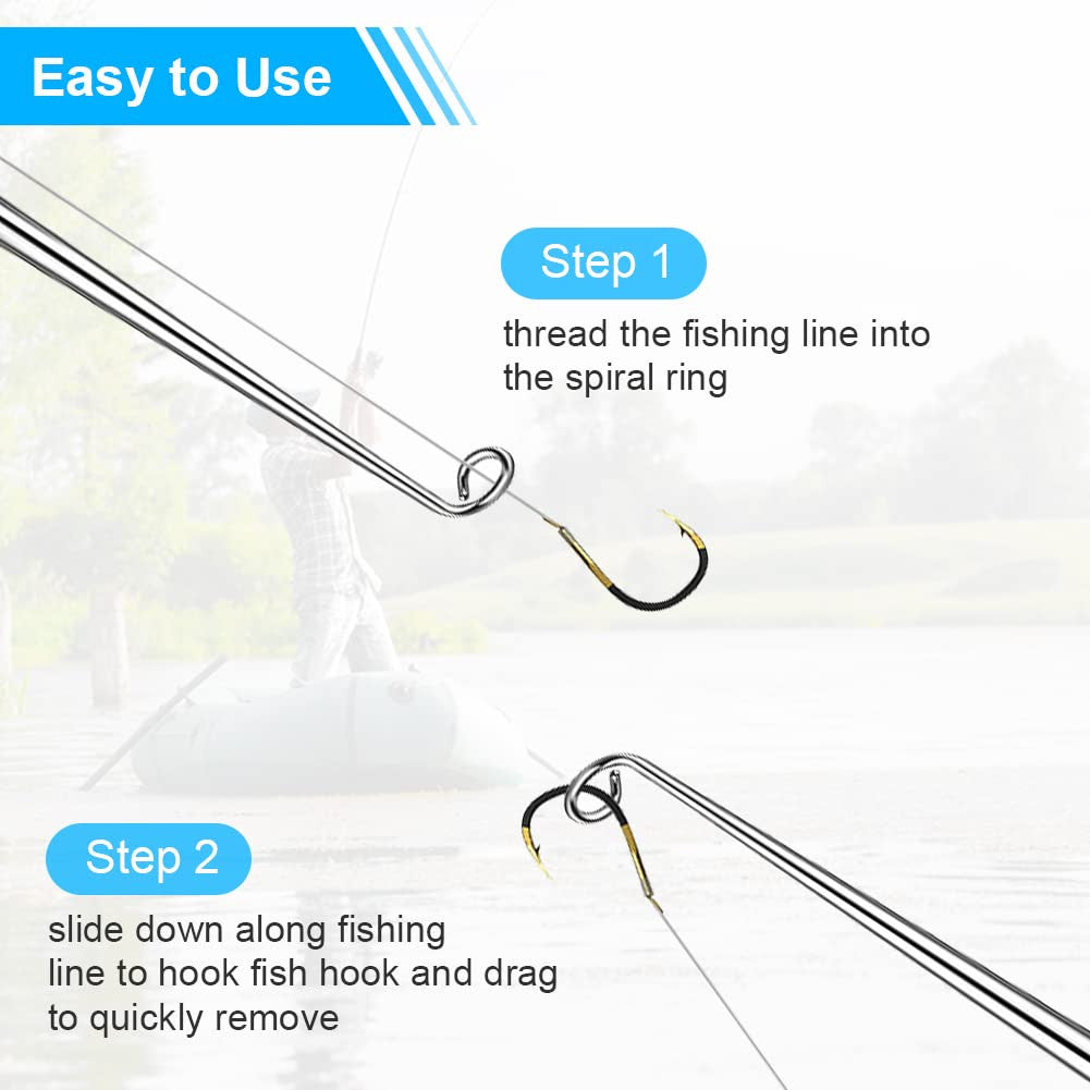 4PCS Fish Hook Remover Set - Quick Release Fishhook Detacher & Safety Tool