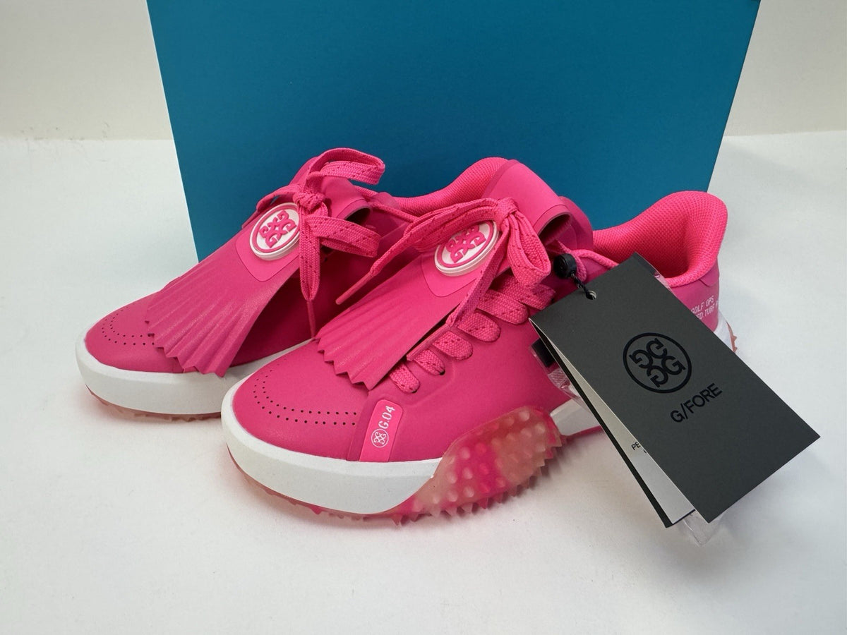 G/FORE Ladies Leather Camo Golf Shoes Size 5 Pink Waterproof Kiltie