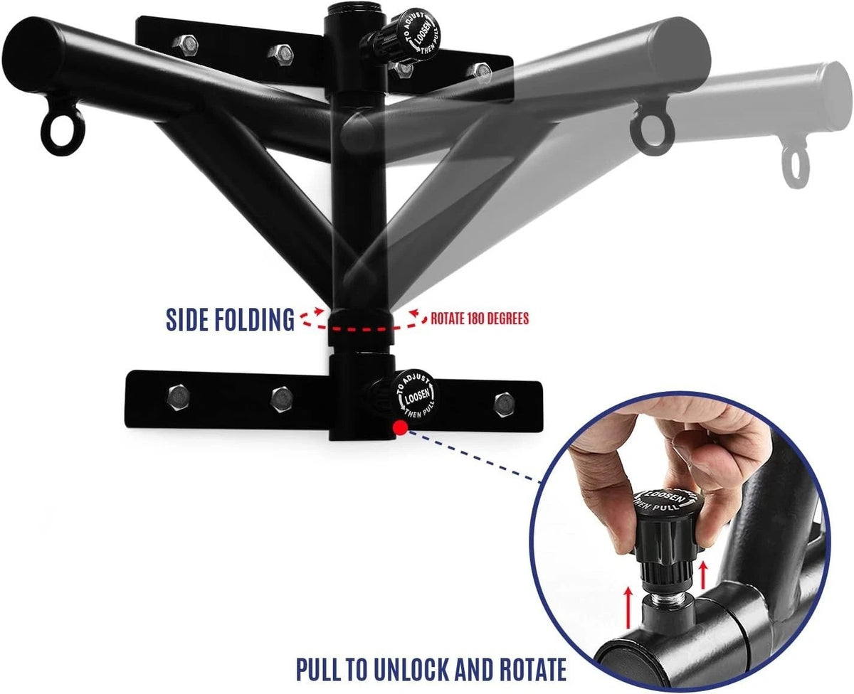 Heavy Bag Wall Mount Hanger with 180° Rotation for Boxing MMA Training