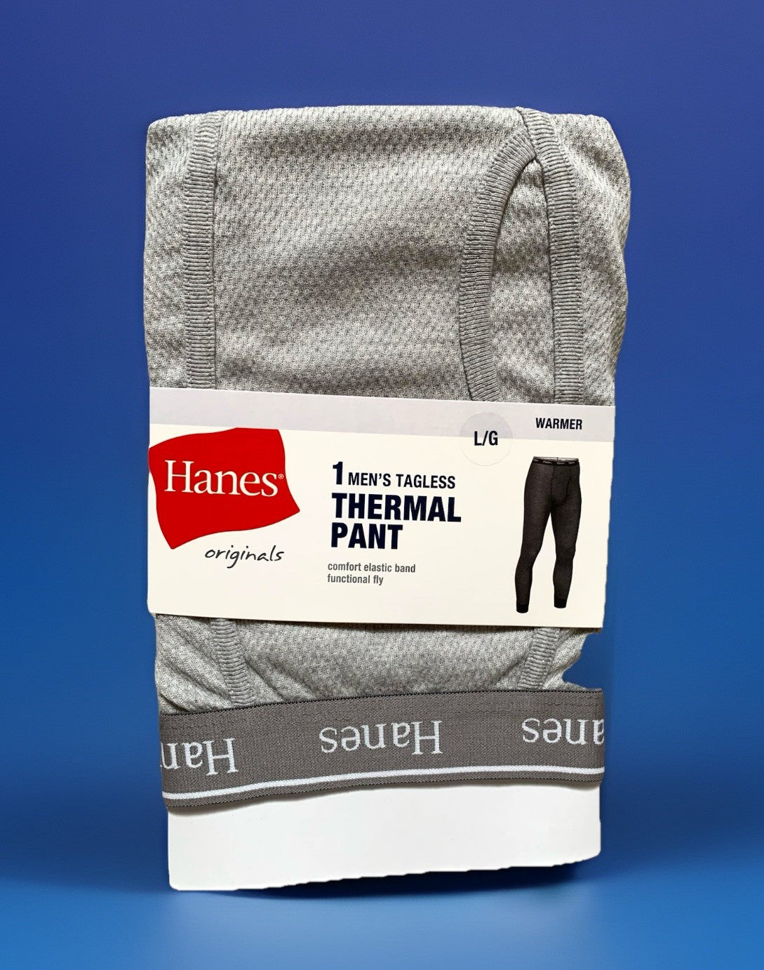 Men's Thermal Base Layer Pants Gray Size Large Tagless Warm Clothing