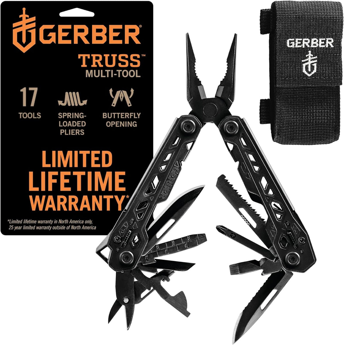 Gerber Multi-Tool Pliers with Folding Knife and 17-in-1 Functions