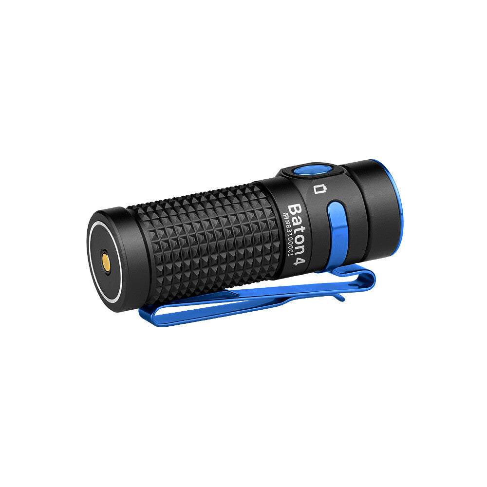 Rechargeable LED Flashlight with Charging Case and Compact Torch - Black