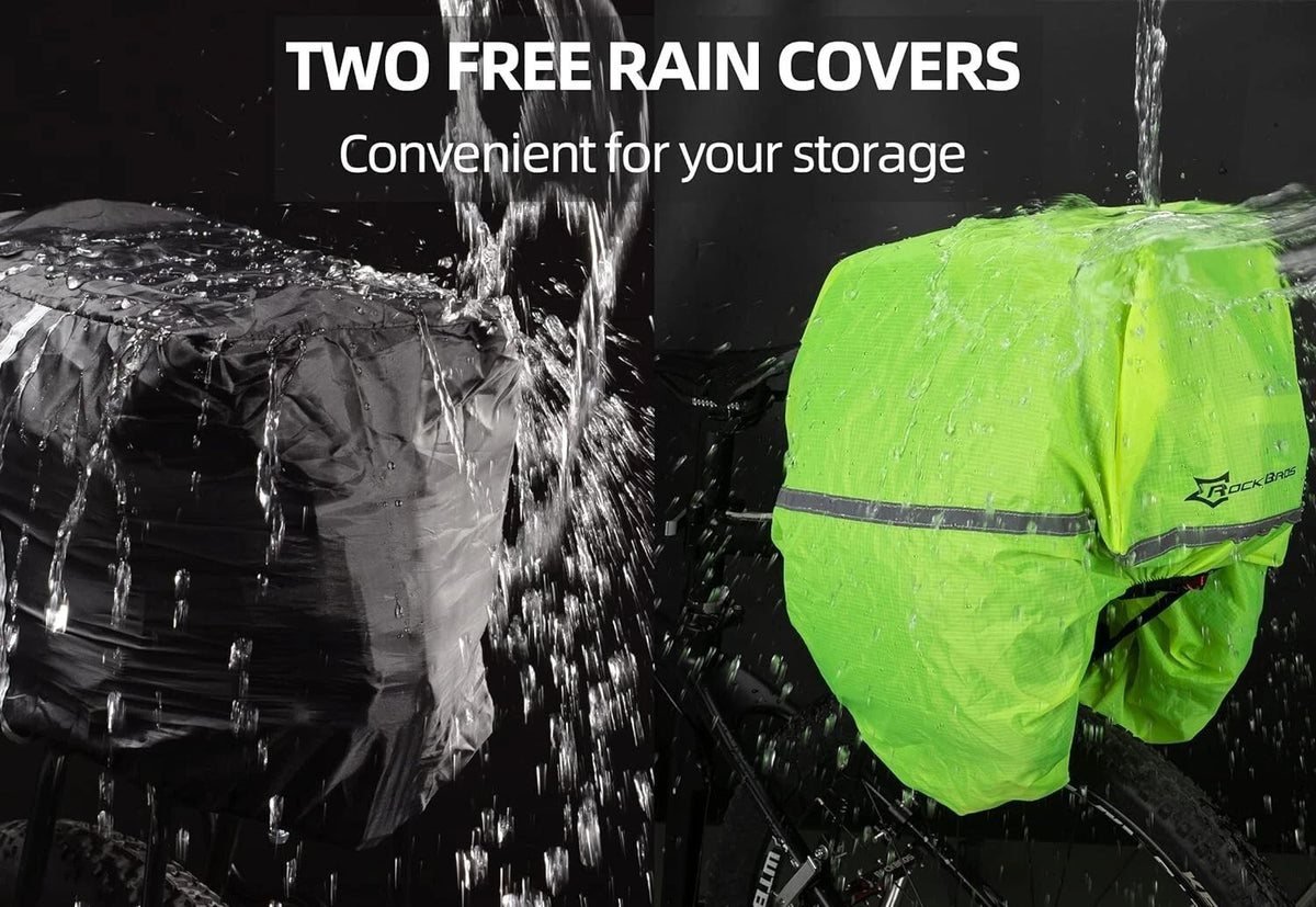 Bike Trunk Bag 13-25L Waterproof Bicycle Rear Rack Luggage Carrier with Raincover