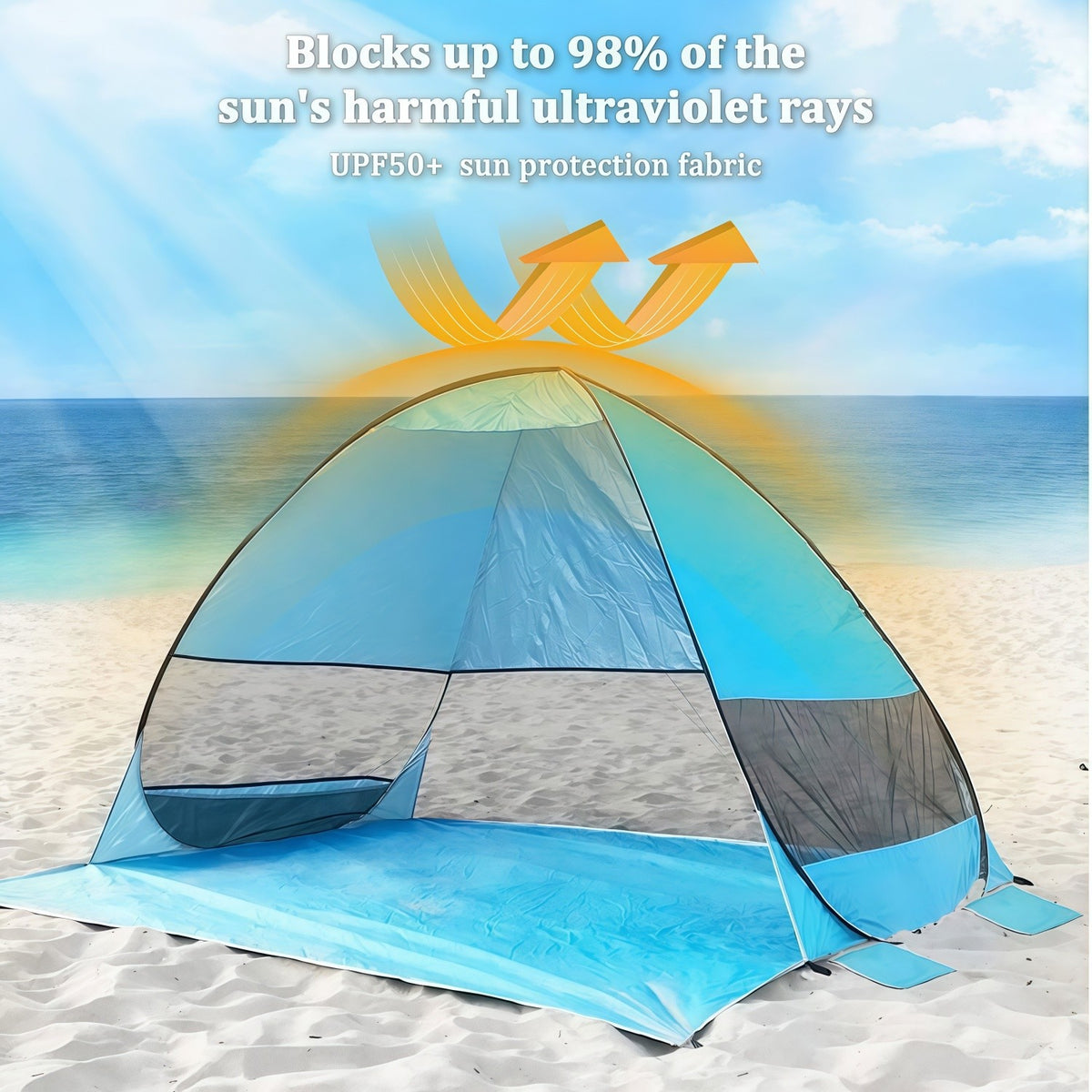 Portable Pop Up Beach Tent Sun Shade Shelter with Carry Bag - UV 50+ Protection