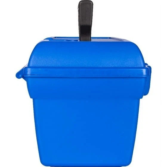 Fishing Tackle Box with Lift-Out Tray - 13 Inch Plastic Storage Organizer, Blue