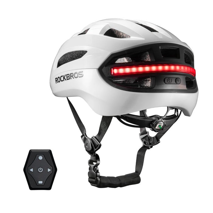 Adult Bike Helmet with USB Rechargeable LED Front & Rear Lights - Lightweight & Breathable Safety Gear