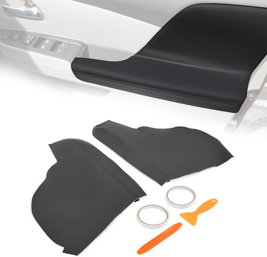 Door Panel Armrest Cover for Honda Odyssey 2011-2017 Front Set PVC Dark Gray