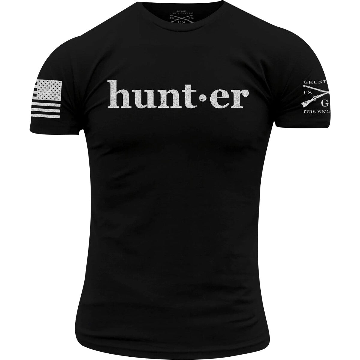 Hunter Defined T-Shirt Black - Men's Casual Athletic Tee