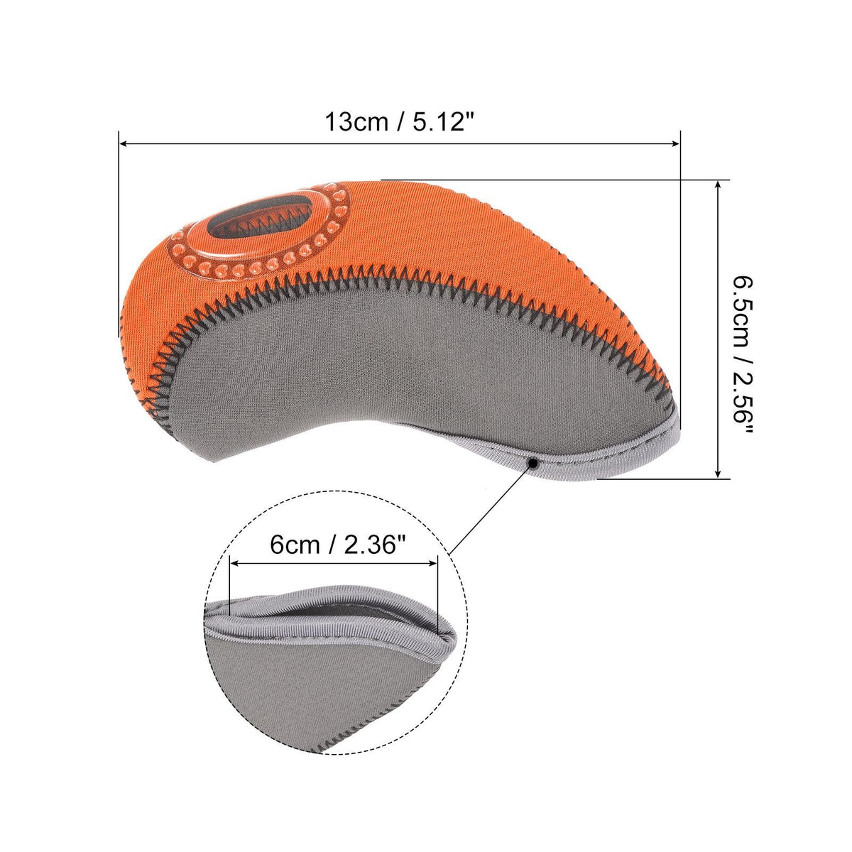 Golf Club Iron Head Covers with Visible Window Protector 10 Pack - Waterproof & Wear-Resistant