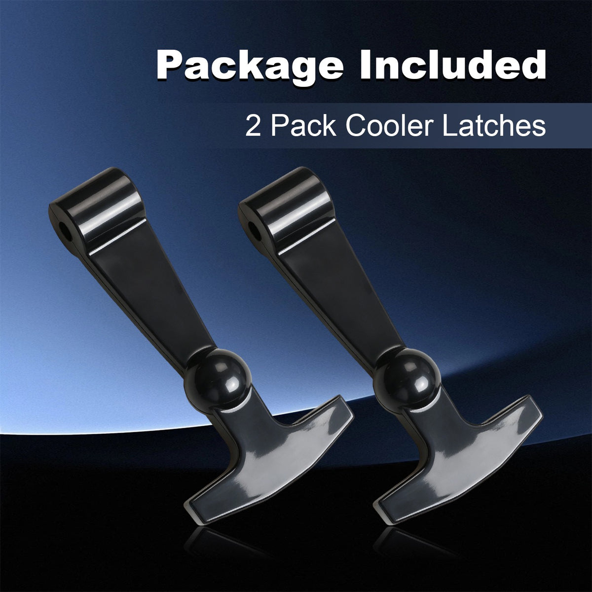 Set of 2 Black Silicone Cooler Latches for Yeti RTIC and More