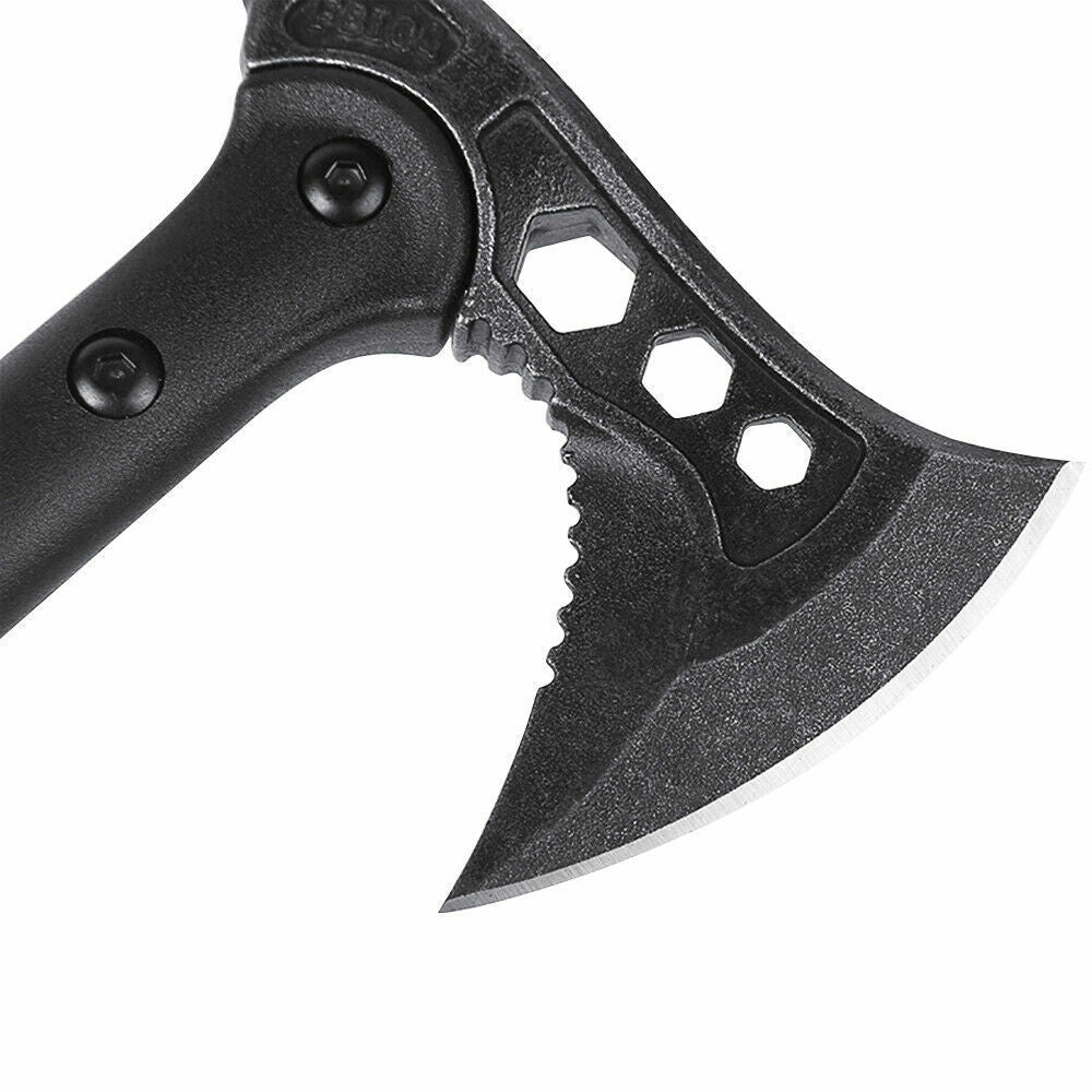 16-Inch Tactical Survival Axe with Stainless Steel Blade and Fiber Handle