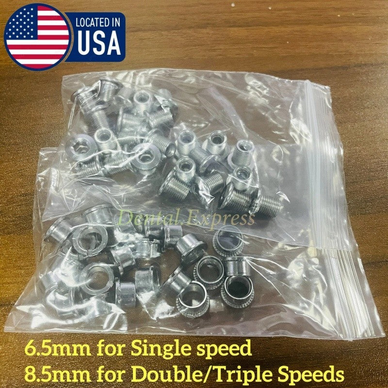 Bicycle Chainring Bolts Set - Stainless Steel for Single, Double, Triple Speed Bikes
