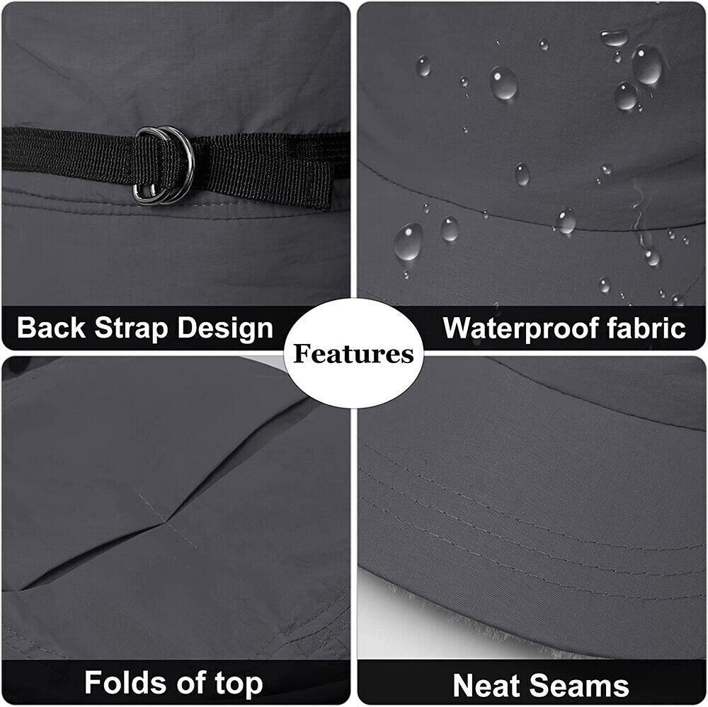Men's Winter Windproof Ski Hat with Earflaps & Brim - Water-Resistant, Warm