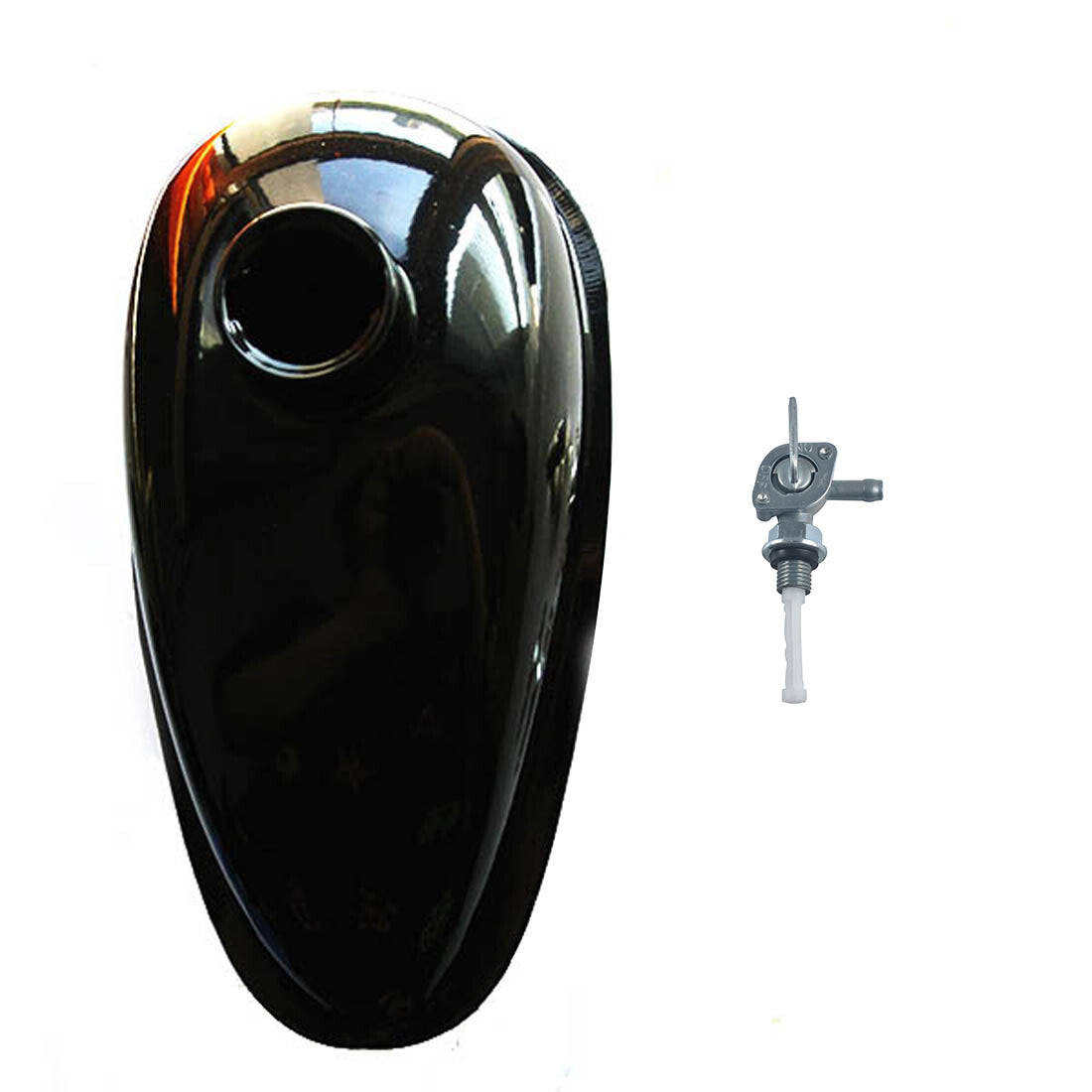 Motorized Bicycle Gas Tank with Cap and Petcock - 2L, 3L, 4L Capacity