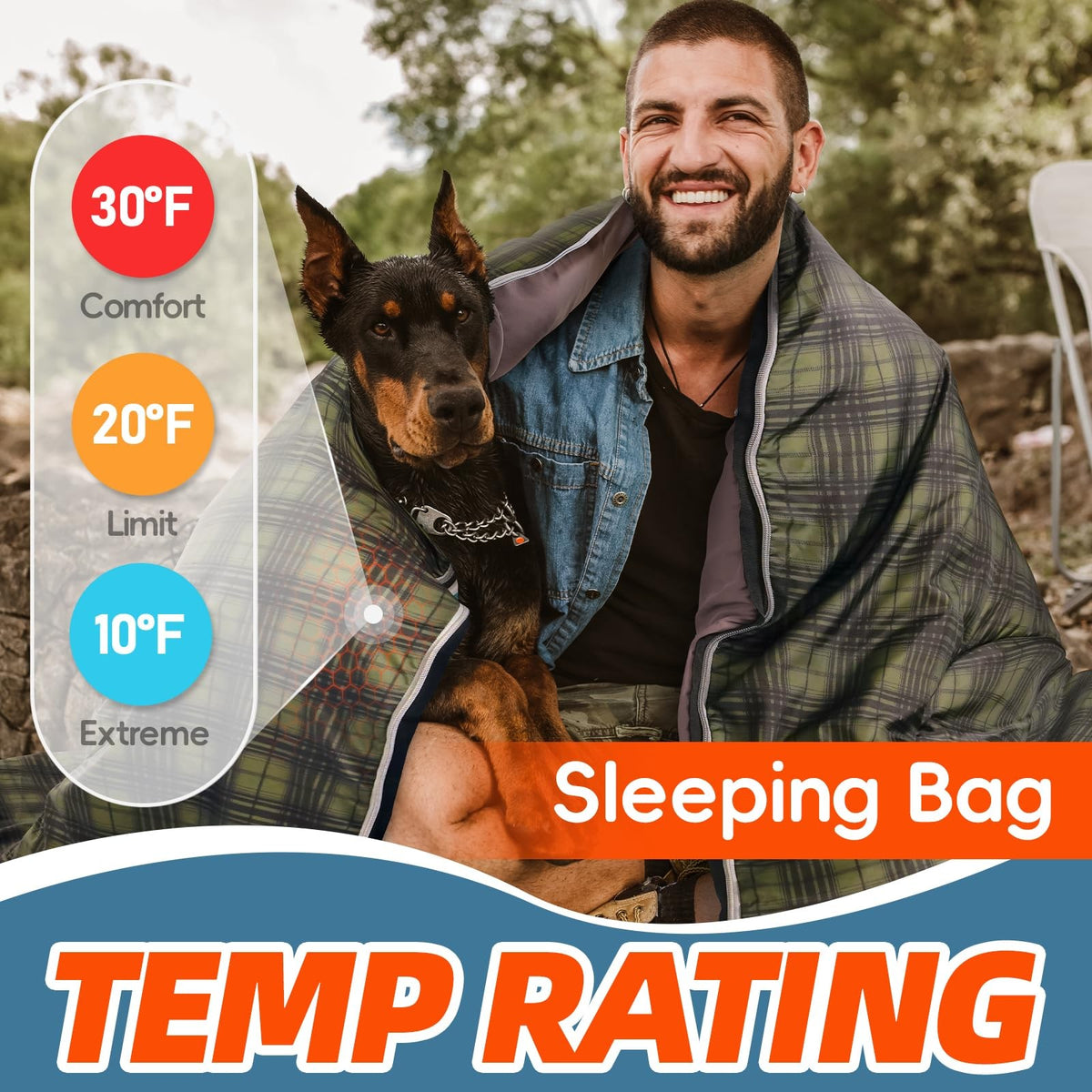 4-Season Winter Sleeping Bag for Adults & Kids - Cold Weather Camping Gear