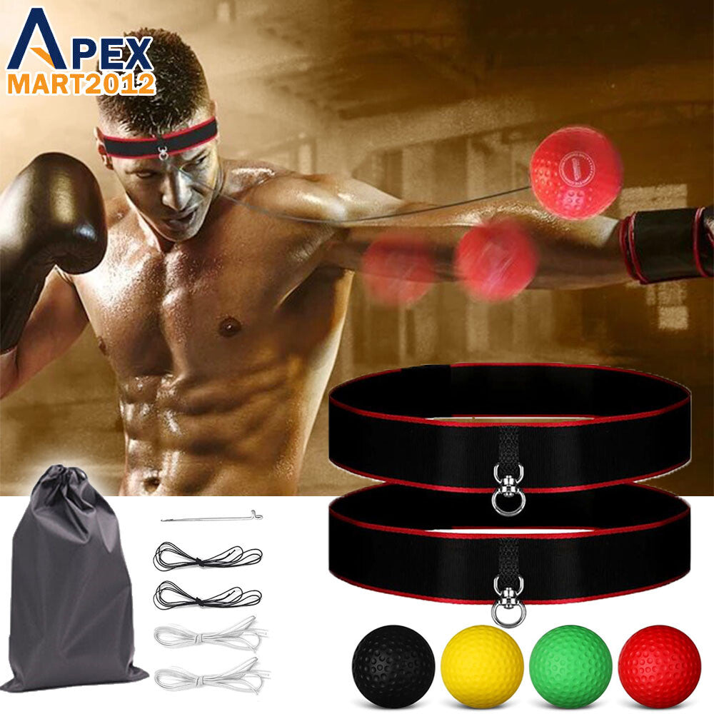 Reaction Ball Boxing Reflex Training Set with Adjustable Headband for Speed & Focus