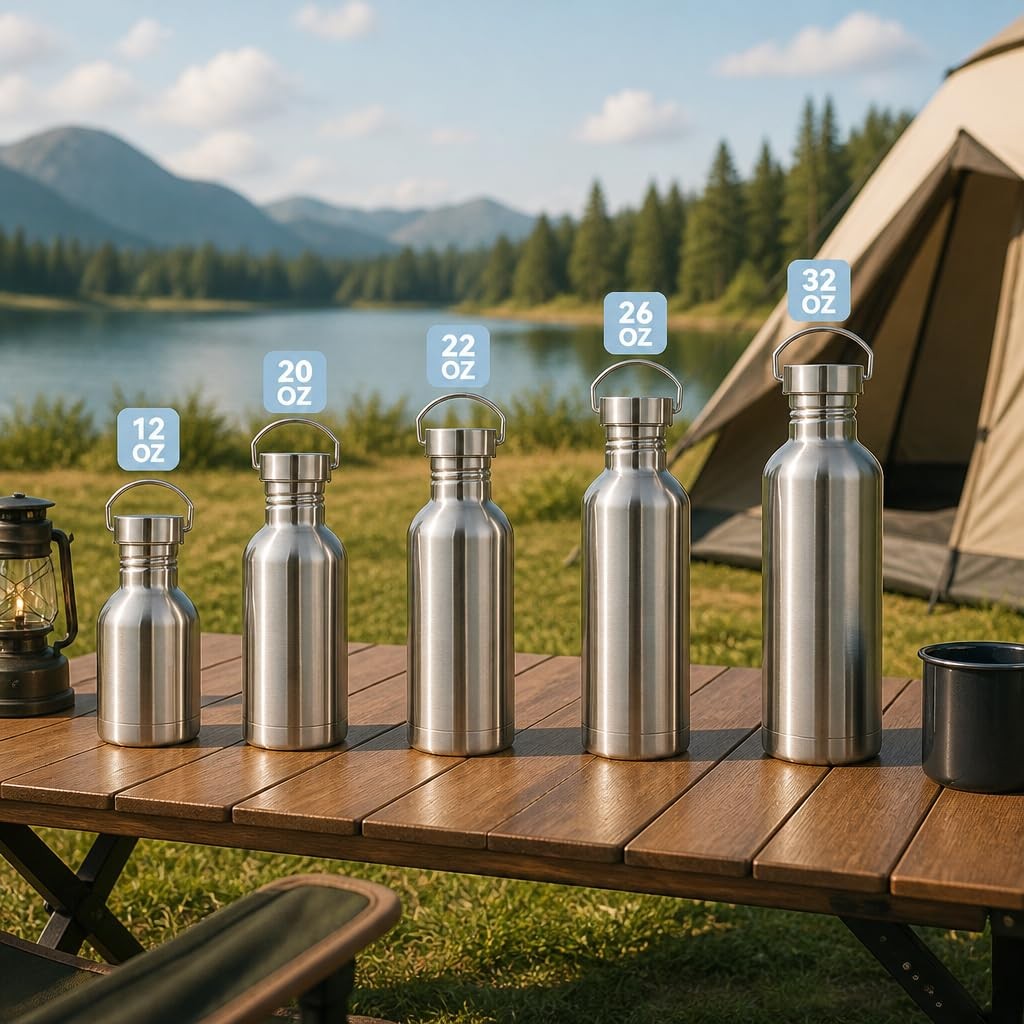 26oz Stainless Steel Water Bottle BPA-Free Reusable Leakproof Camping Hydration