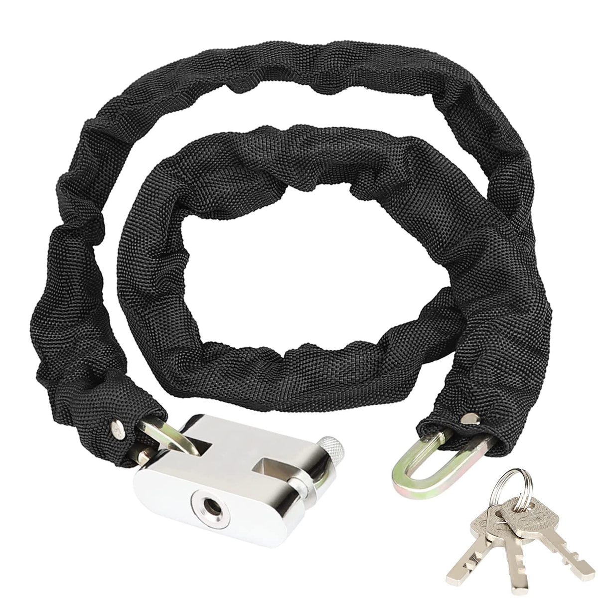 Heavy Duty Chain Lock Kit 6 Ft Bicycle Motorcycle Security Lock with 3 Keys
