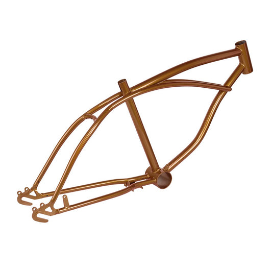 Heavy-Duty Steel 20-Inch Bicycle Frame for Lowrider Bikes - Brown