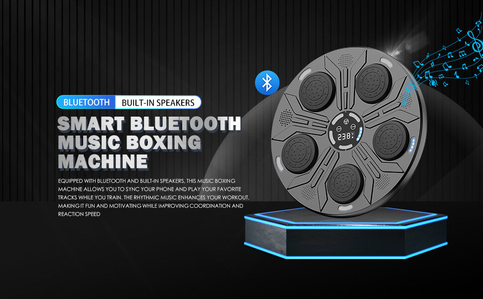 Smart Boxing Machine with Music and Training Modes - Bluetooth, Adjustable Speed