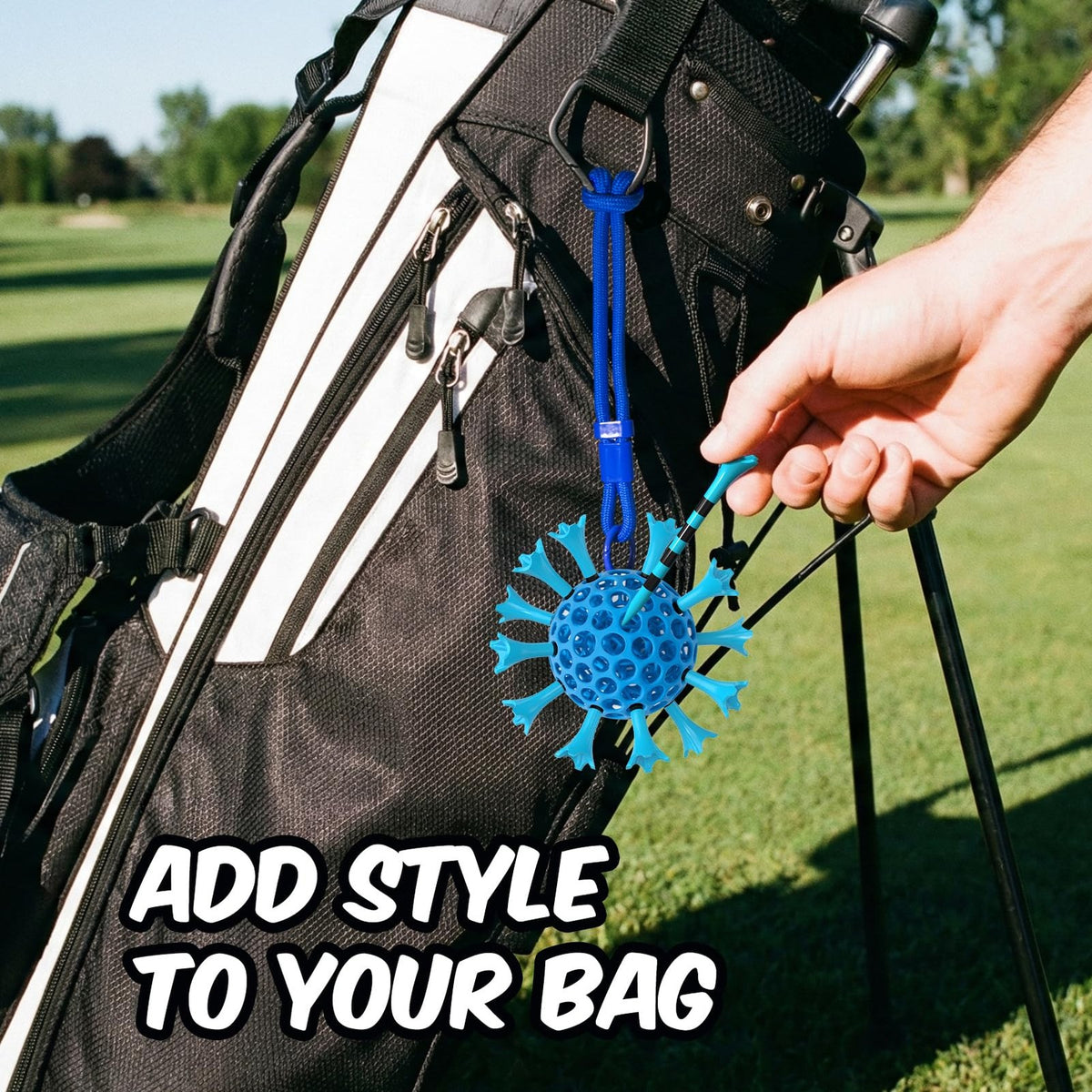 Golf Tees 50 Pack with Tee Holder - Durable Plastic 3-1/4" for Drivers