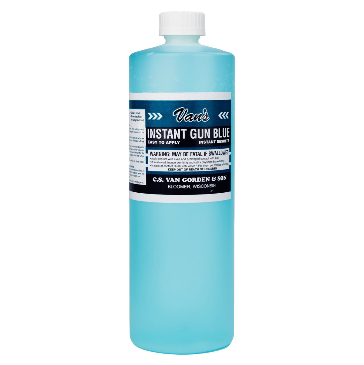 Van's Instant Gun Blue 32oz - Steel Blackening Solution for Metal