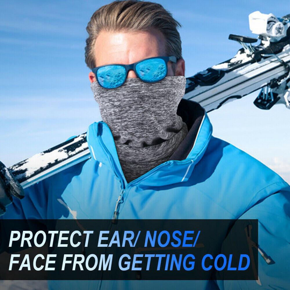 Winter Neck Gaiter Face Mask - Windproof Fleece Scarf for Cold Weather