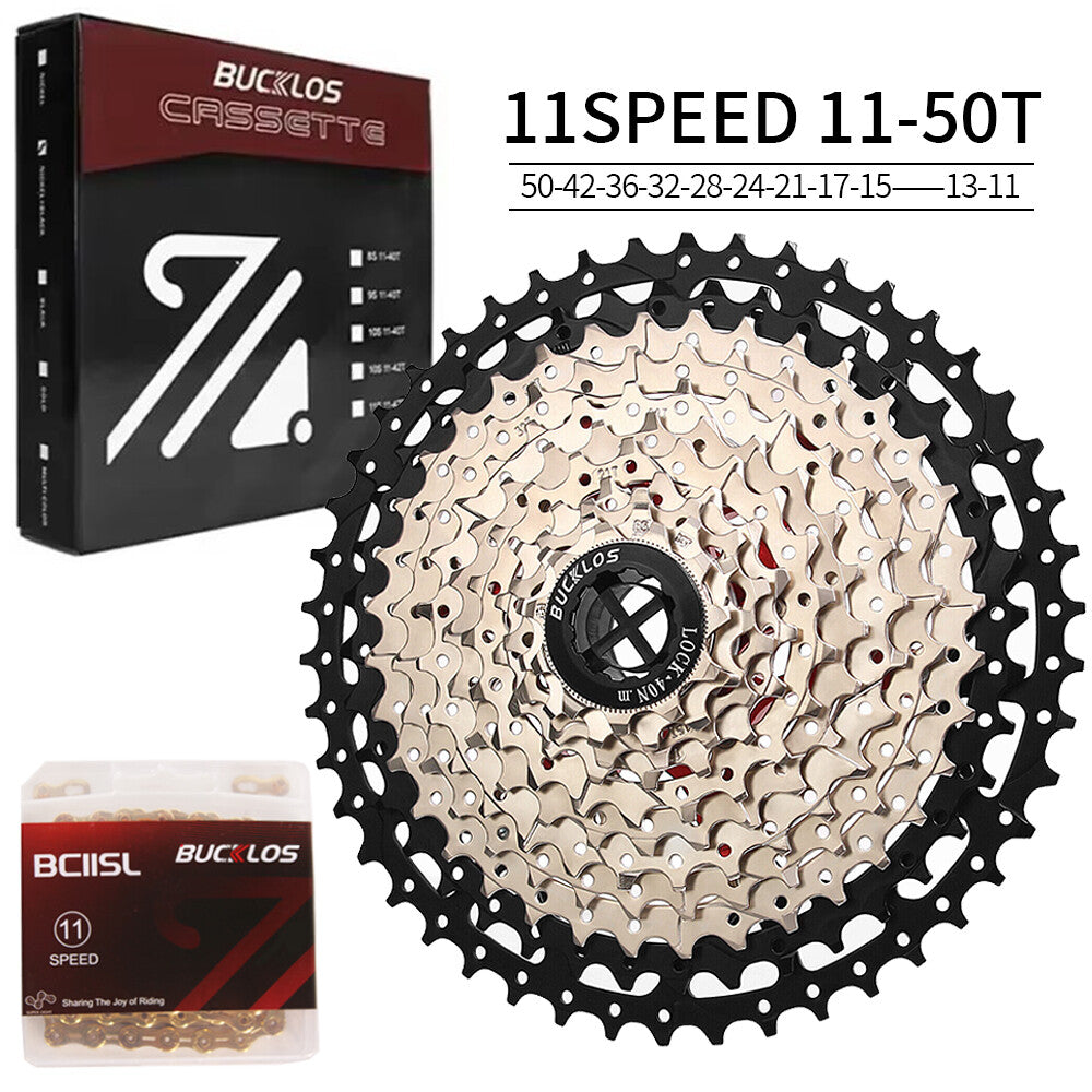 Bike Cassette and Chain Set for Shimano SRAM 8-12 Speed, 11-52T