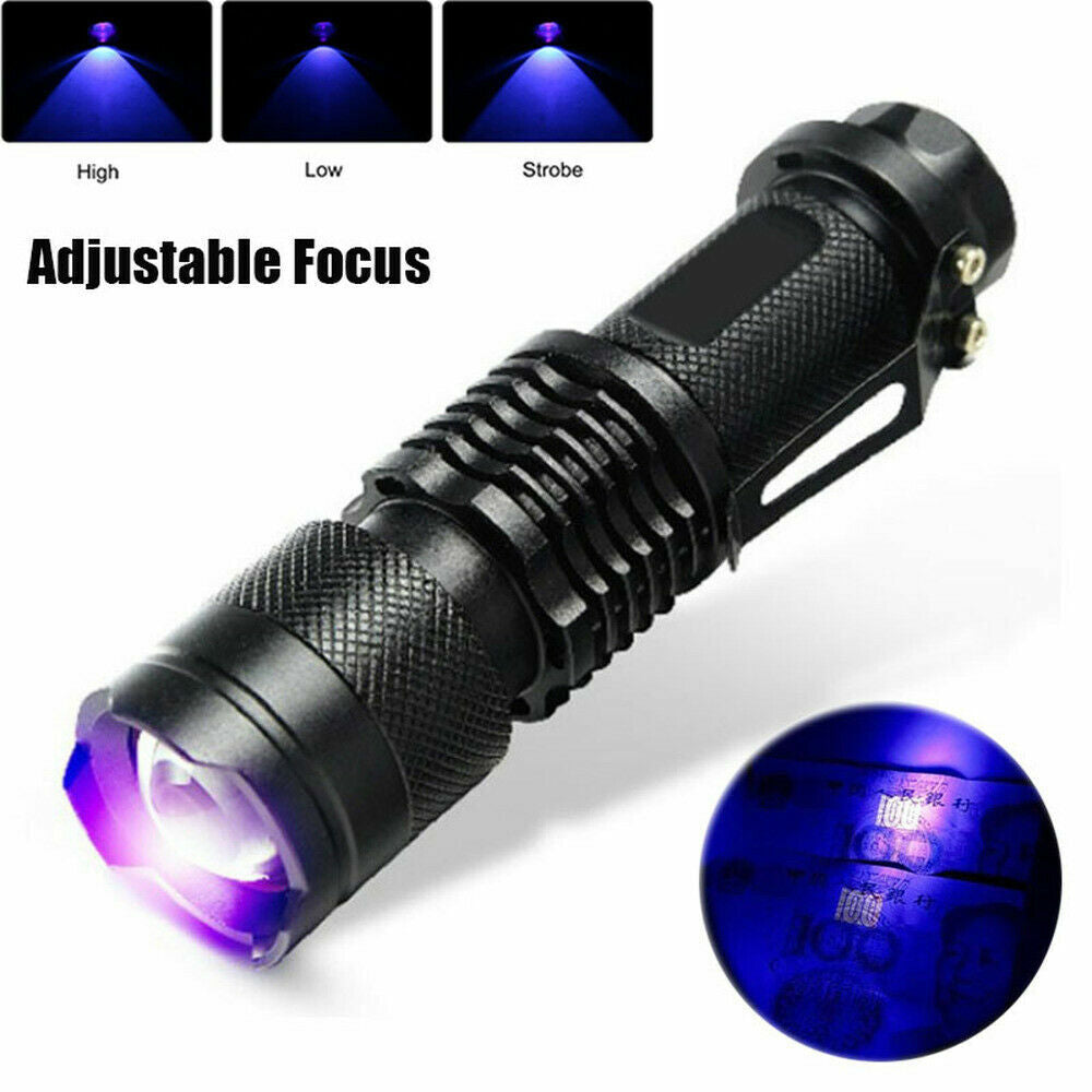 120000lm UV Blacklight Flashlight Waterproof Handheld Torch