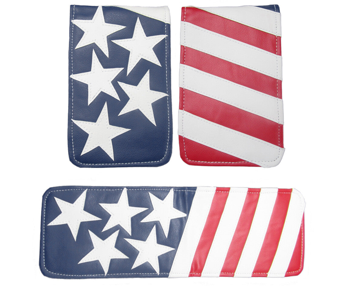 Sunfish Uncle Sam Leather Golf Scorecard Holder USA - Yardage Book Cover
