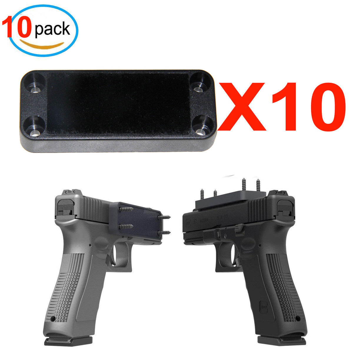 Magnet Concealed Gun Mount Holder for Desk Bed Table 25LB Capacity - Multiple Packs