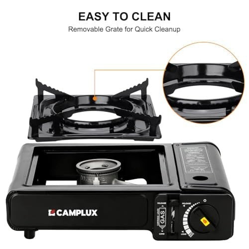 Portable Dual Fuel Camping Stove - Propane & Butane, CSA Certified with Carrying Case