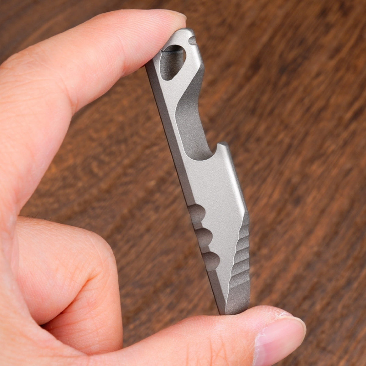 Titanium Alloy Mini Pry Bar Keychain Multi Tool with Bottle Opener