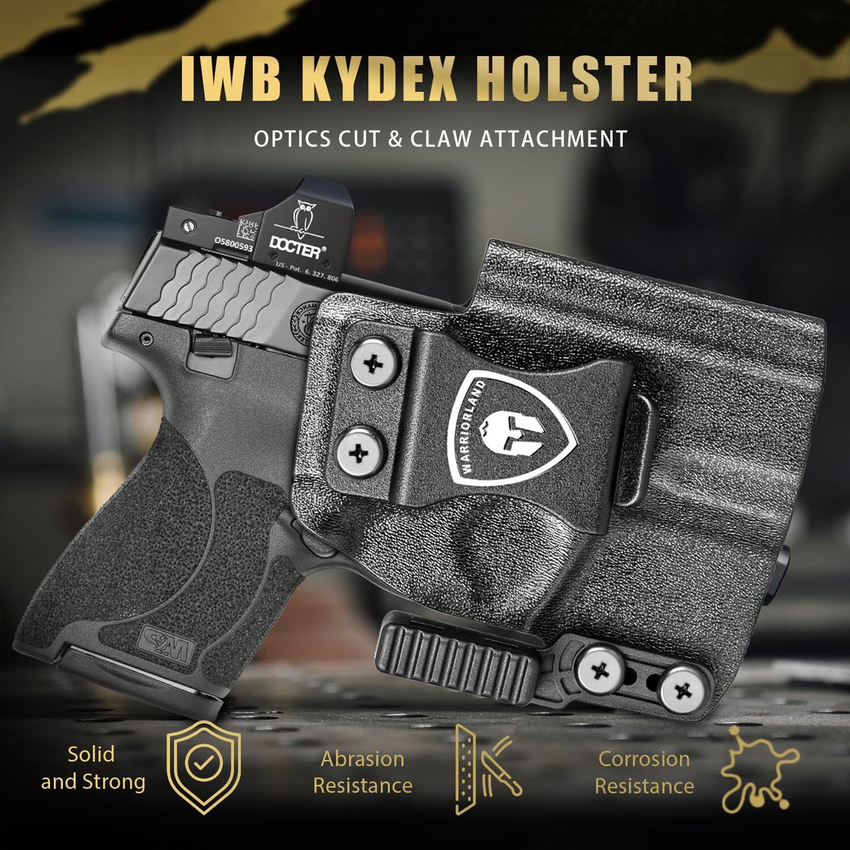 Kydex Holster for Smith & Wesson M&P Shield 9mm / .40 with Optic Cut & Claw